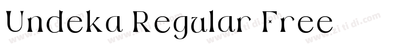 Undeka Regular Free字体转换